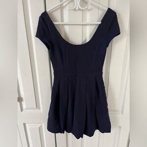 Ever New Pleated Scoop Neck Mini Dress